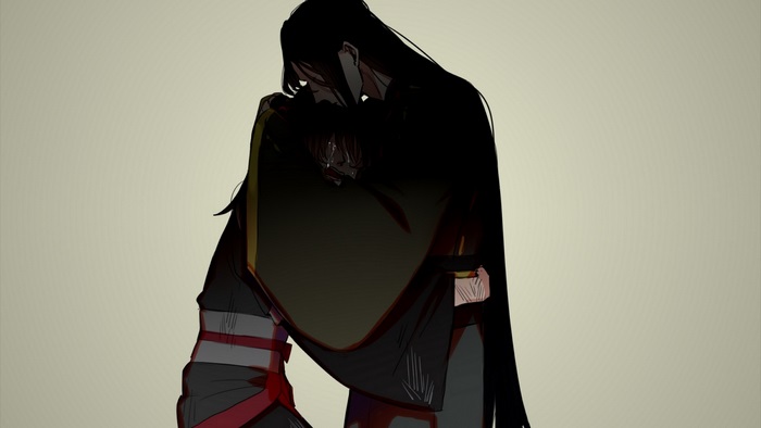 Wei Wuxian from Mo Dao Zu Shi embracing someone