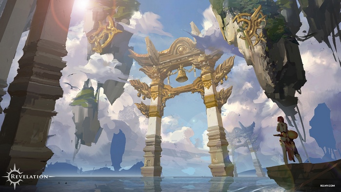 Revelation Online fantasy landscape with floating islands