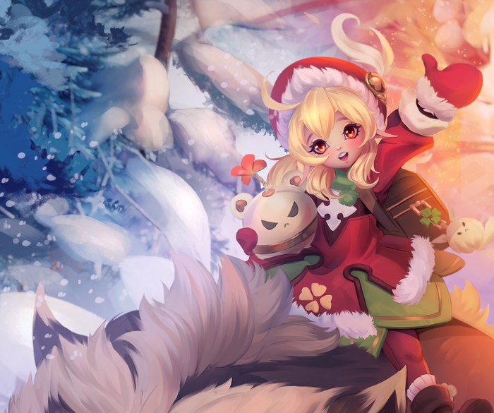 Klee from Genshin Impact in winter attire
