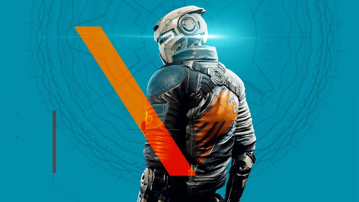 Disintegration character with orange V shape