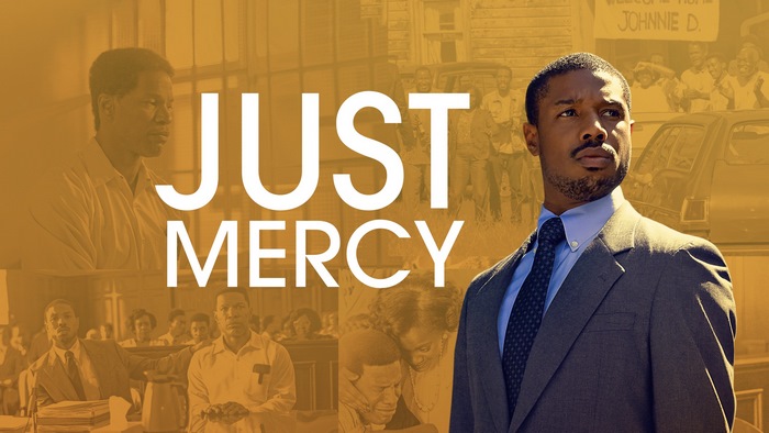 Just Mercy movie poster with Michael B. Jordan