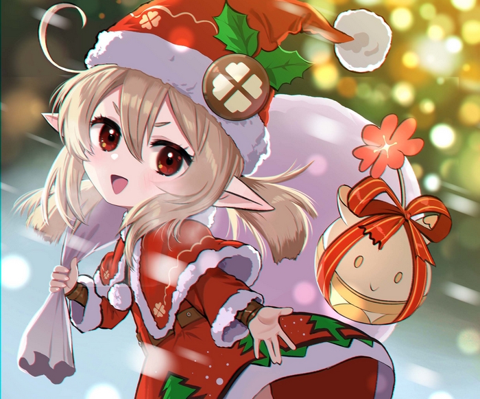 Klee from Genshin Impact in Christmas Outfit