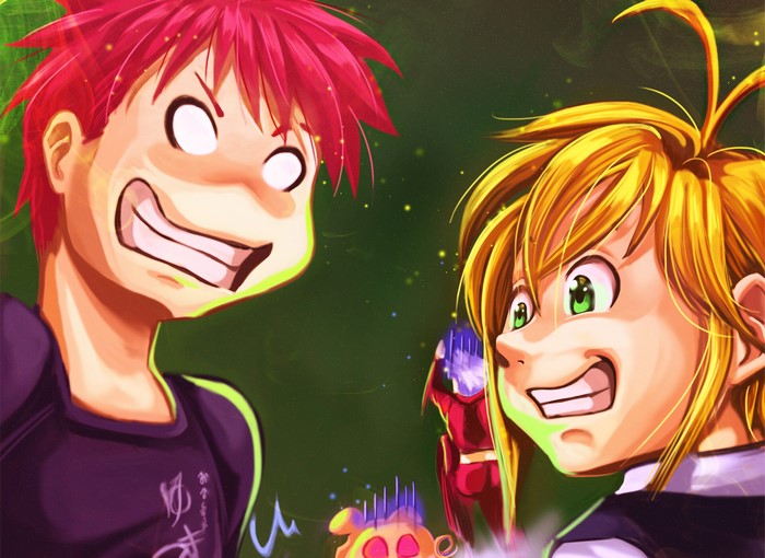 Sōma Yukihira and Meliodas Crossover