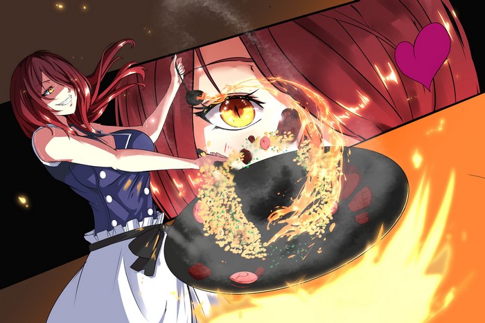 Rindō Kobayashi cooking in Food Wars: Shokugeki No Soma