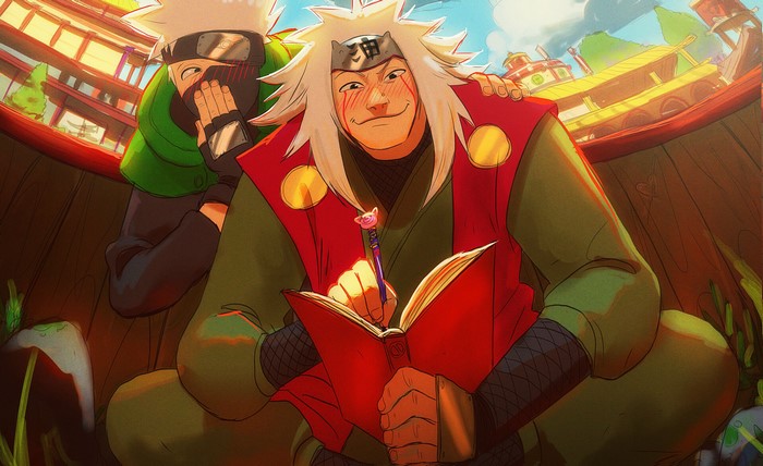 Jiraiya and Kakashi from Naruto