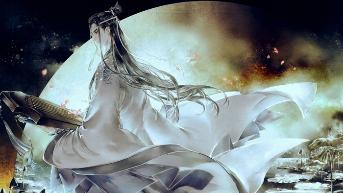 Lan Wangji from Mo Dao Zu Shi playing Guqin