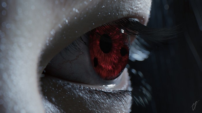 Itachi Uchiha's Sharingan eye from Naruto