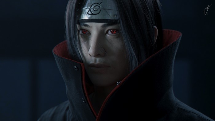 Itachi Uchiha with Sharingan Eyes
