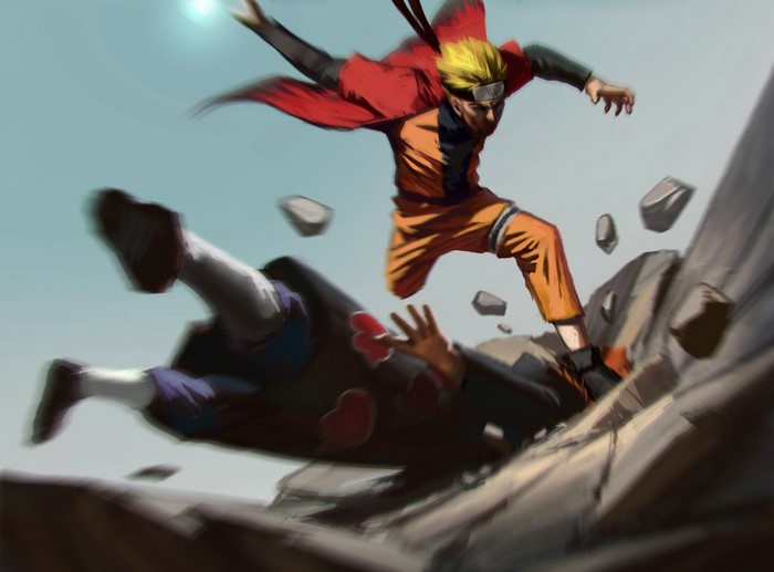 Naruto Uzumaki fighting Pain from Naruto