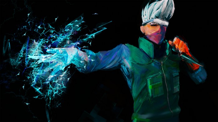 Kakashi Hatake using Chidori from Naruto