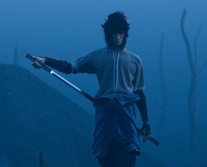 Sasuke Uchiha from Naruto holding a sword