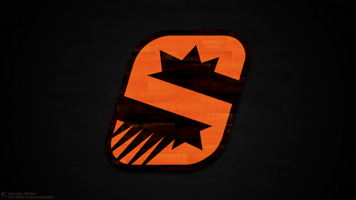 Phoenix Suns Logo on Wood Texture