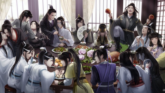 Wei Wuxian and Lan Zhan Group Gathering