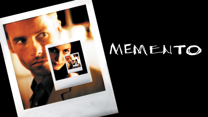 Memento movie poster with text