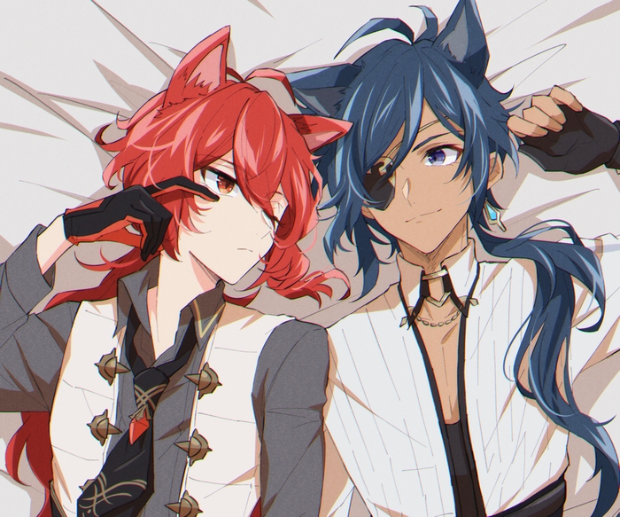 Kaeya and Diluc from Genshin Impact