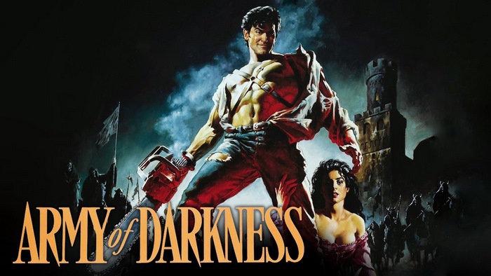 Army of Darkness Poster with Ash and Woman