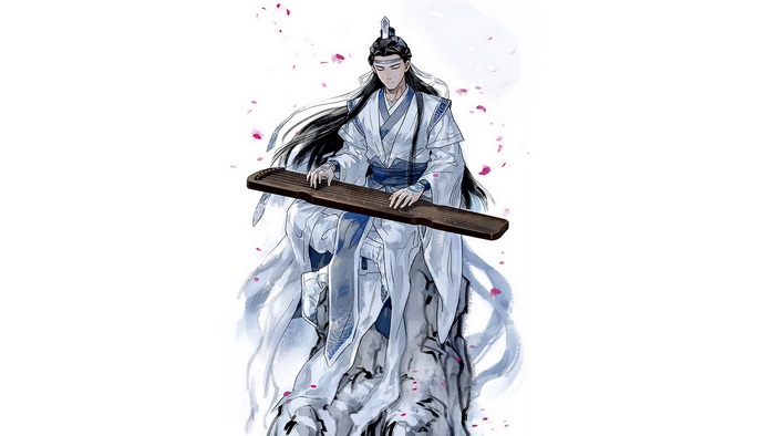 Lan Wangji playing the Guqin from Mo Dao Zu Shi