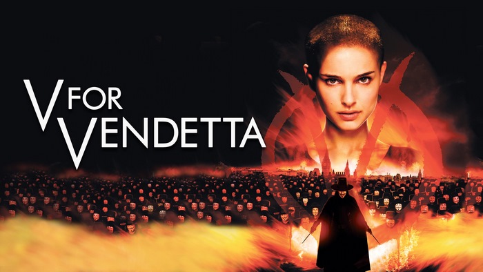 V for Vendetta movie poster with Natalie Portman