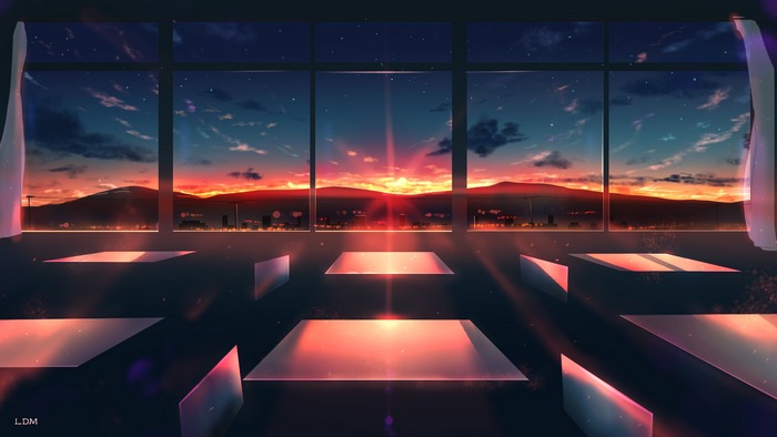 Classroom with Sunset View