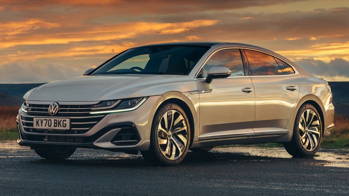 Silver Volkswagen Arteon R-Line Fastback car