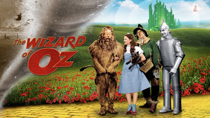 The Wizard of Oz characters with Emerald City
