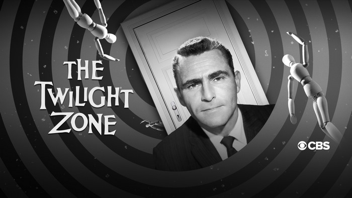 The Twilight Zone with Rod Serling and CBS logo