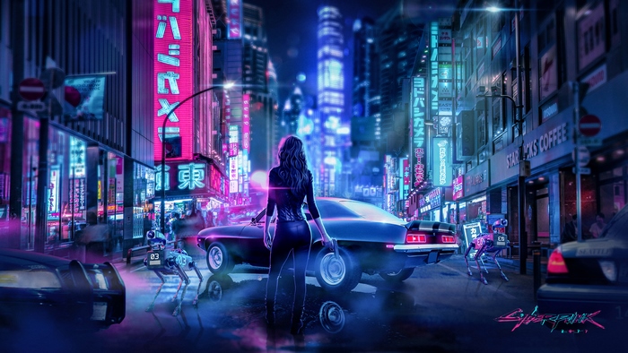 Cyberpunk 2077 City Night Scene 4K