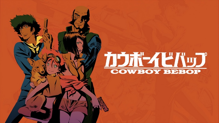 Cowboy Bebop characters with text