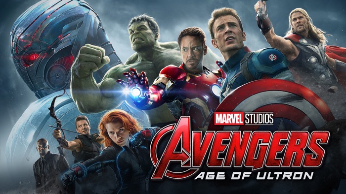 Avengers: Age of Ultron poster with Iron Man, Captain America, Thor, Hulk, Black Widow, Hawkeye, Nick Fury, and Ultron