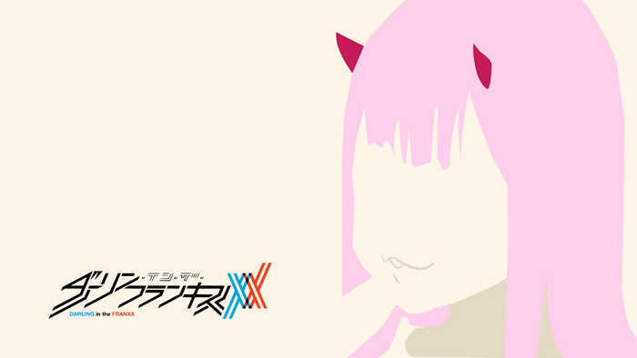 Zero Two from Darling in the FranXX Minimalist 4K