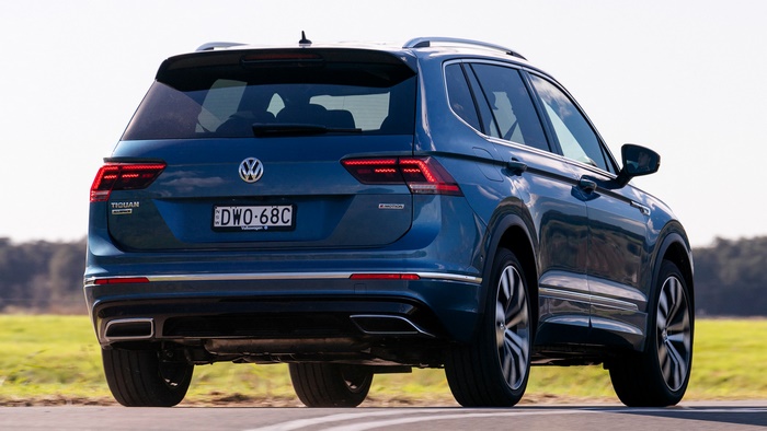 Blue Volkswagen Tiguan Allspace R-Line SUV