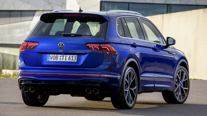 Blue Volkswagen Tiguan R SUV