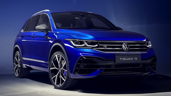 Blue Volkswagen Tiguan R SUV