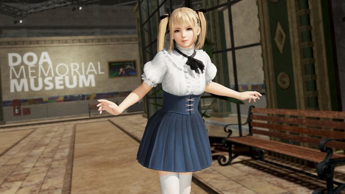Marie Rose from Dead or Alive in a museum