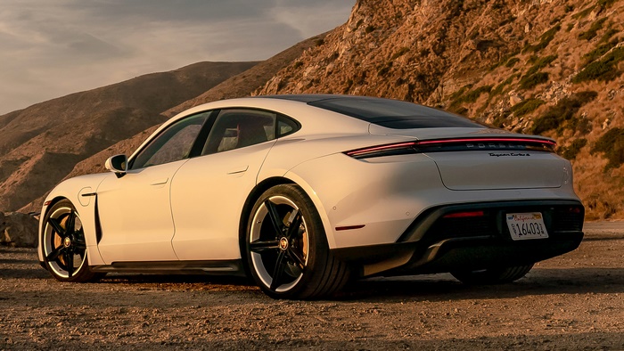 White 2020 Porsche Taycan Turbo S Electric Sedan