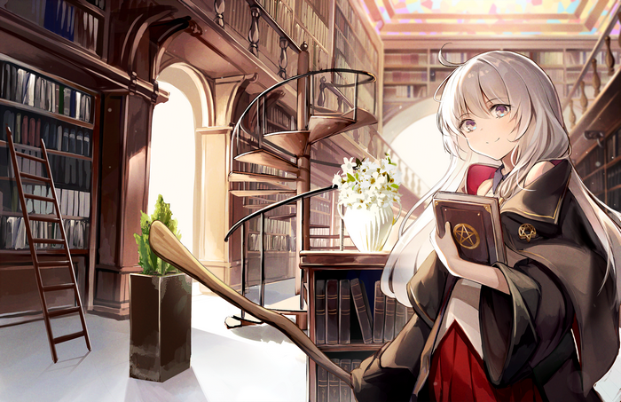 Elaina from Majo no Tabitabi in Library