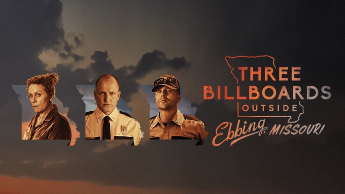 Three Billboards Outside Ebbing, Missouri poster with cast