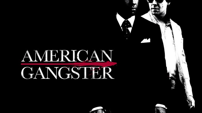 American Gangster movie poster with Denzel Washington and Russell Crowe