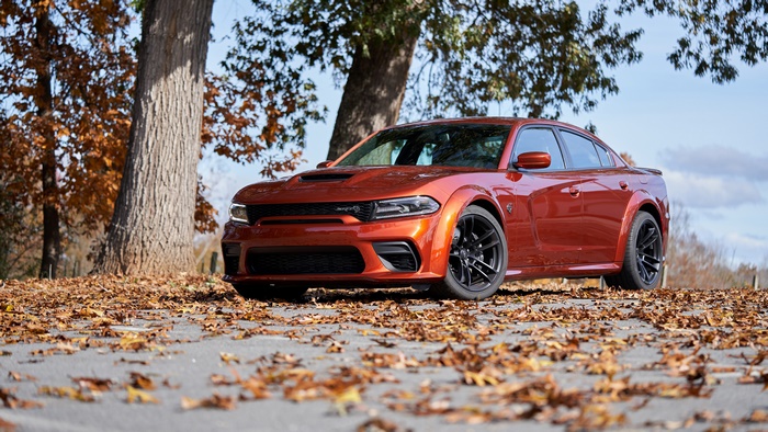Orange Dodge Charger SRT 4K