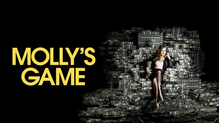 Molly's Game Jessica Chastain sitting on money