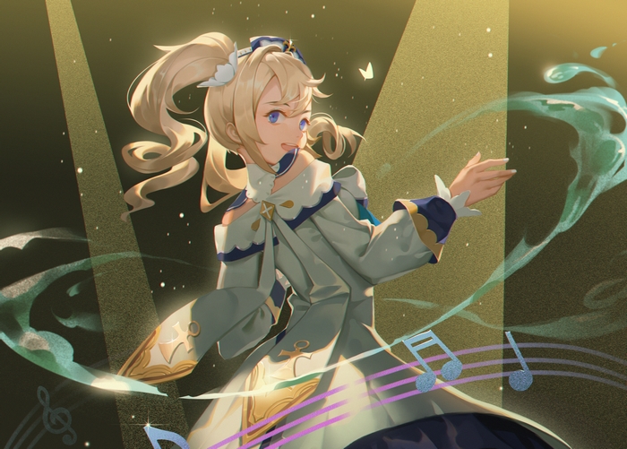 Barbara from Genshin Impact singing