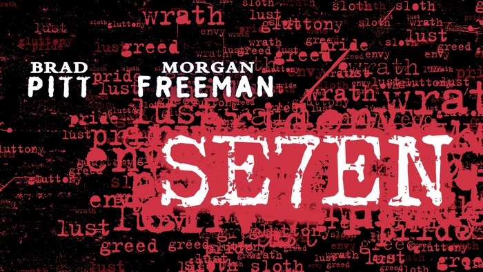 Se7en movie poster with Brad Pitt and Morgan Freeman