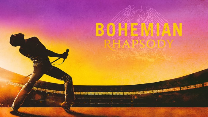 Bohemian Rhapsody movie poster with Freddie Mercury silhouette