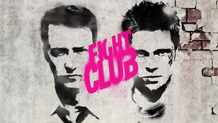 Fight Club movie poster stencil art