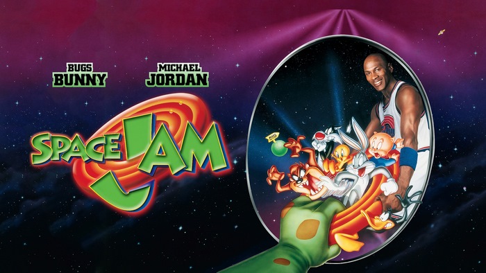 Space Jam: Bugs Bunny and Michael Jordan with Looney Tunes characters