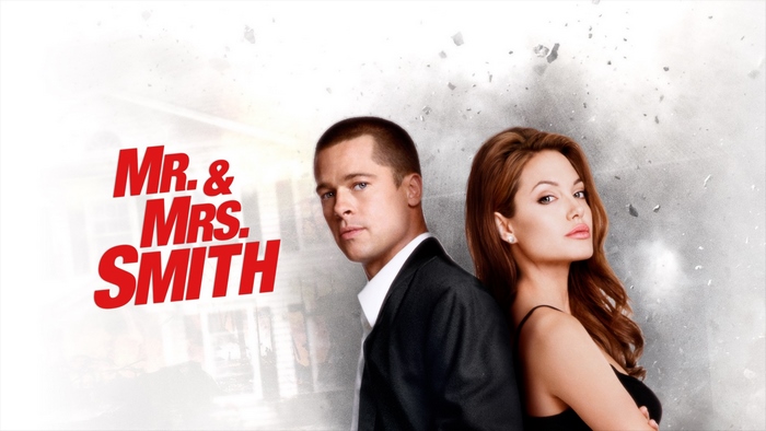 Mr. & Mrs. Smith movie poster with Brad Pitt and Angelina Jolie