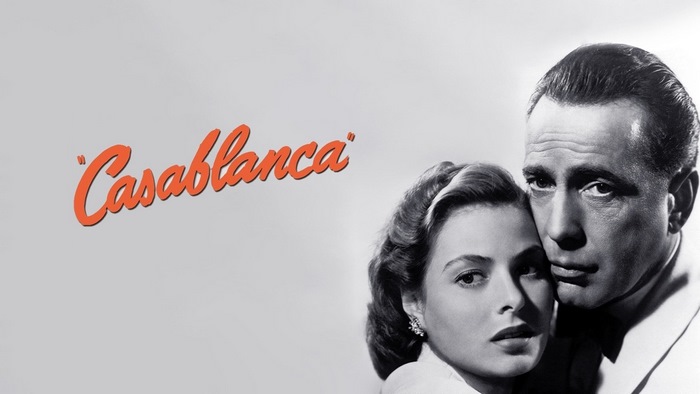Casablanca starring Humphrey Bogart and Ingrid Bergman