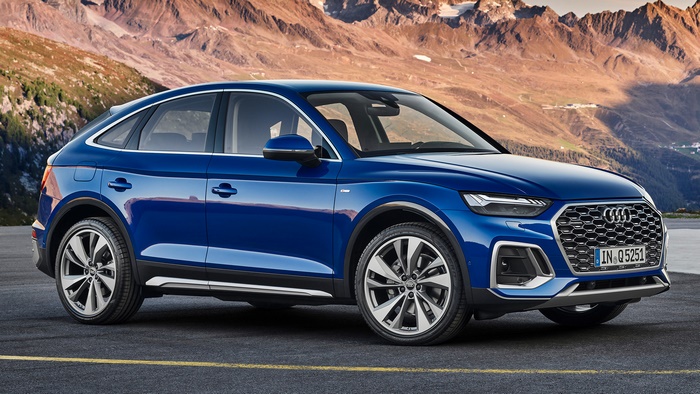 Blue Audi Q5 Sportback S Line SUV