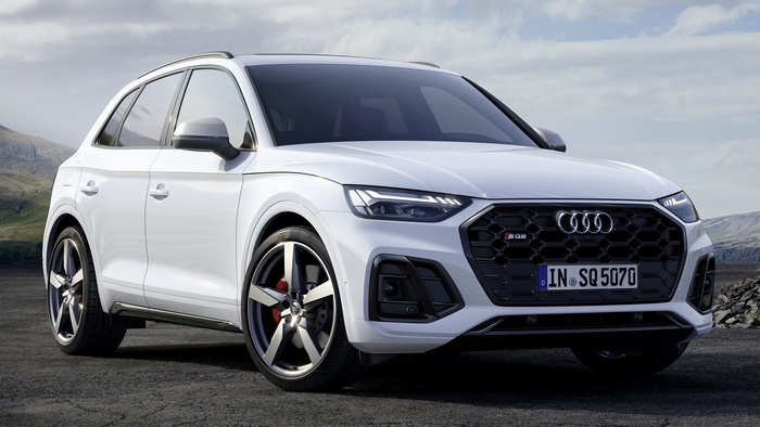 White Audi SQ5 SUV parked outdoors