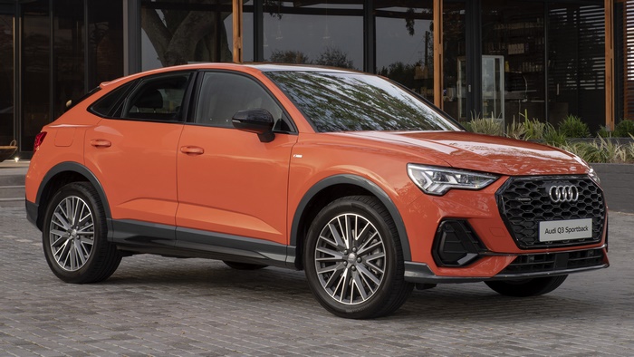 Orange Audi Q3 Sportback S Line